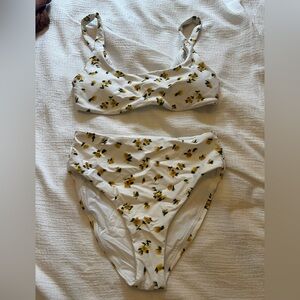 J. Crew Yellow Floral Women's Bikini Set